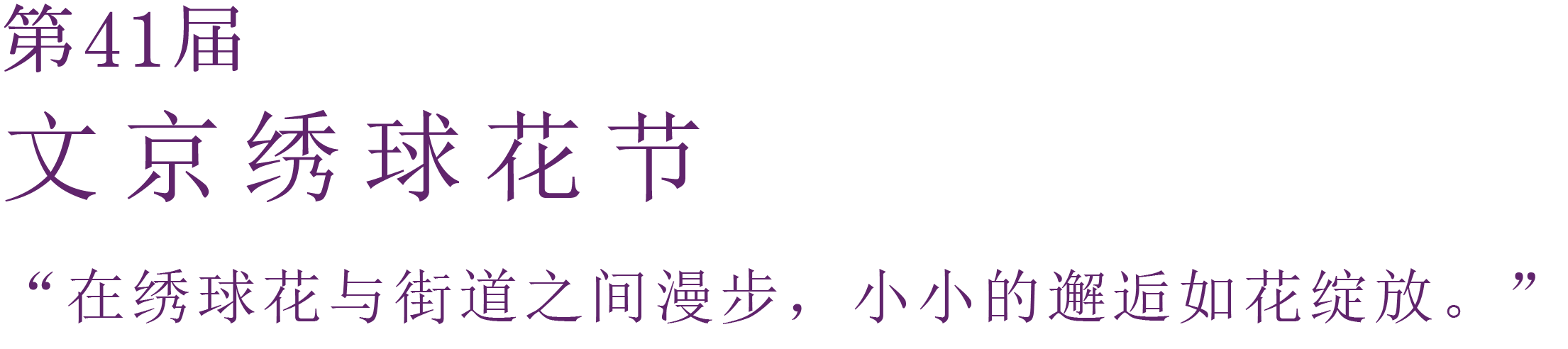 第41届 文京绣球花节